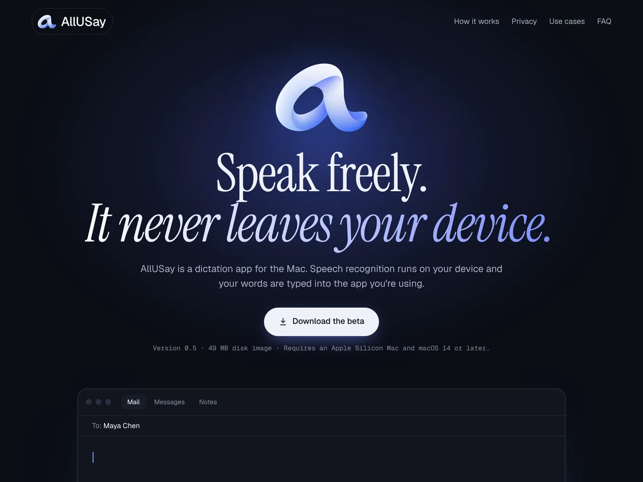 AllUSay screenshots